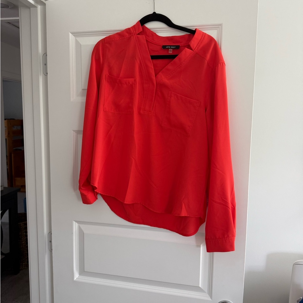 Nine West Bold Orange Blouse